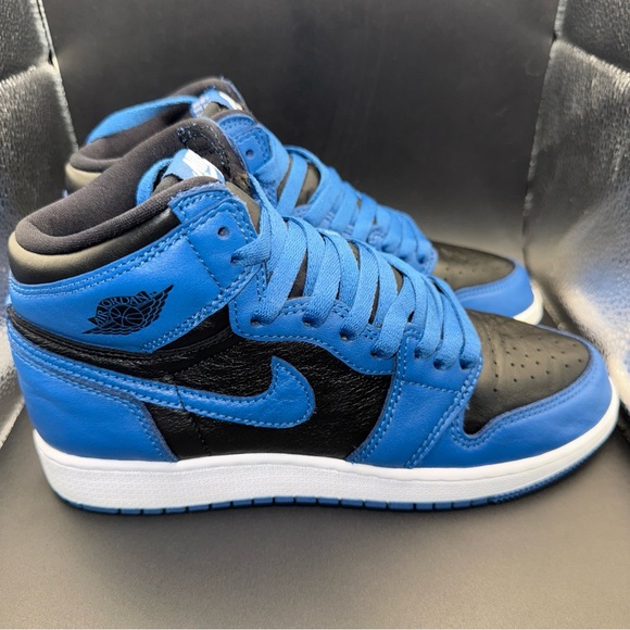 Size 6Y - Nike Air Jordan 1 High OG Dark Marina Shoes, 575441-404, Clean, No Box - Picture 6 of 11